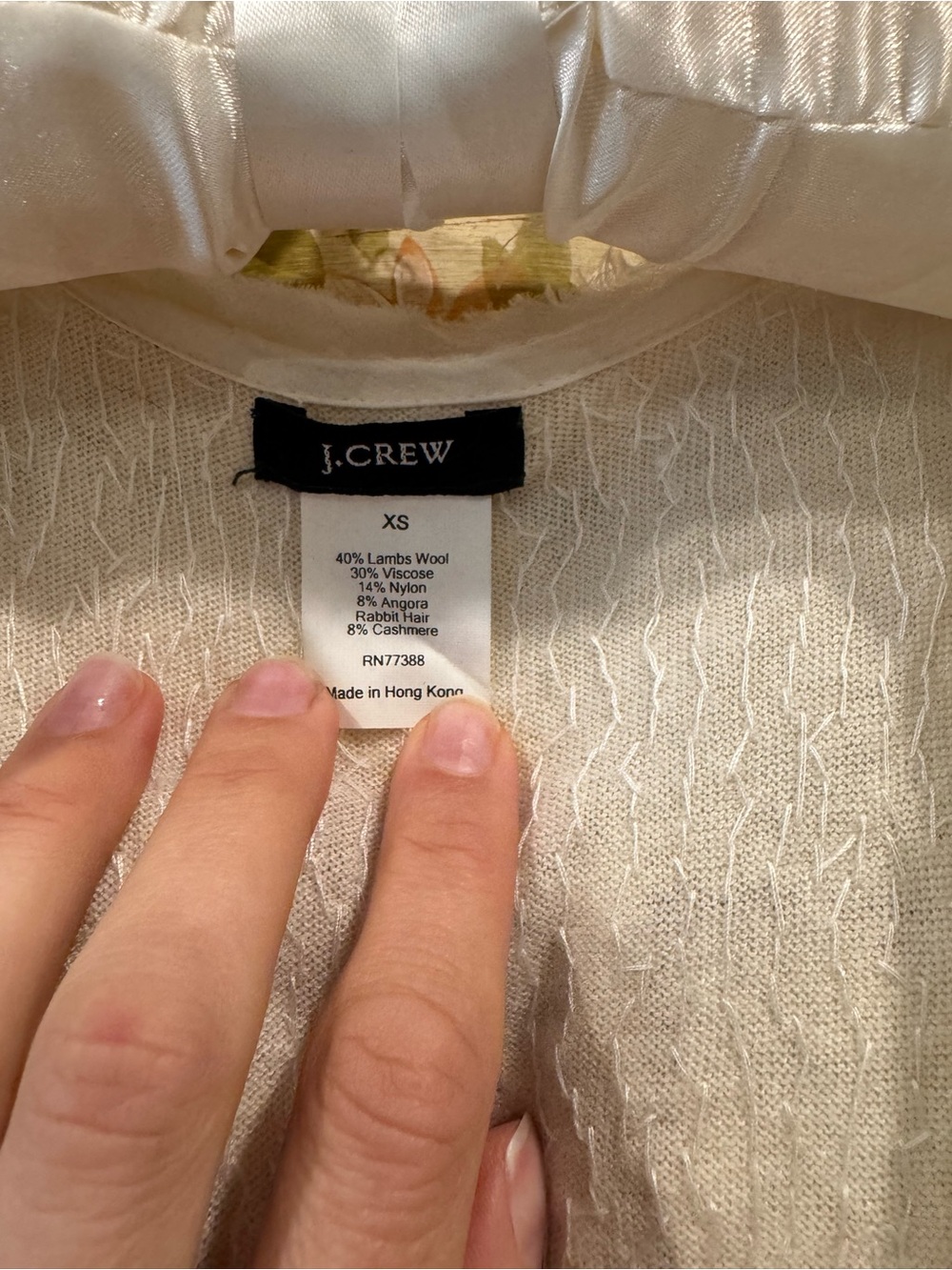 J.Crew cream sequin knit wool sweater tank size XS - Picture 13 of 13